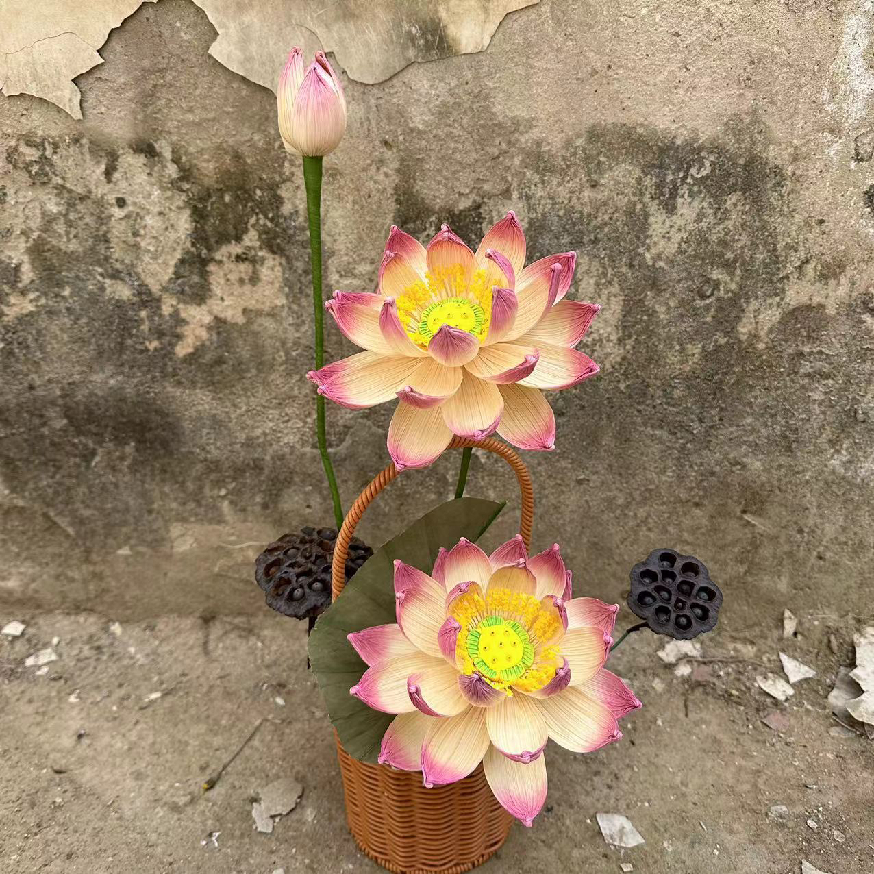 非成品  新中式居家摆件  玉米皮手工禅意摆件  非成品材料包