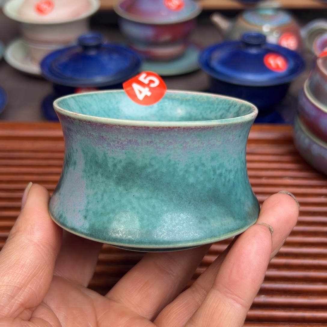 手工制作钧窑茶器