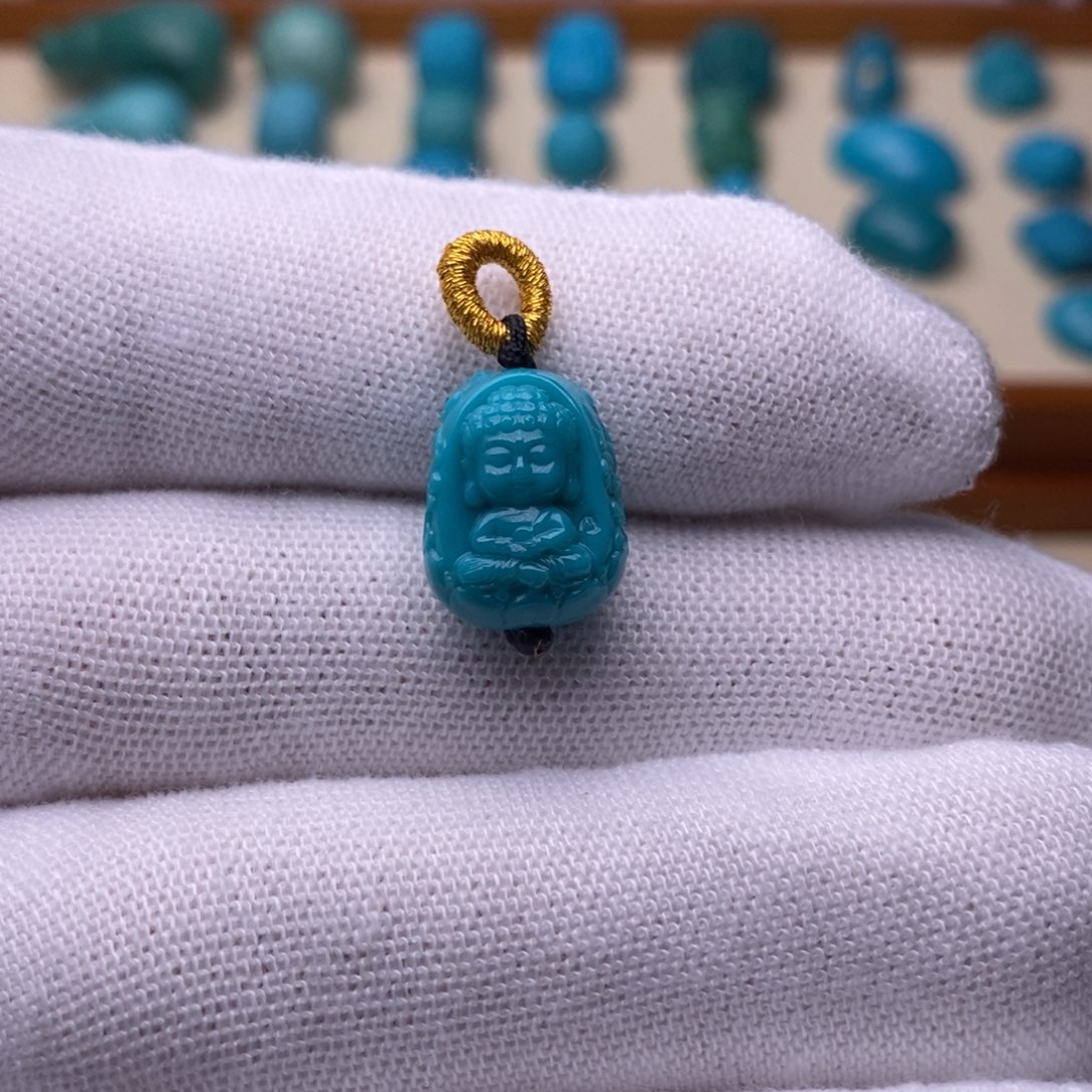 绿松石未镶嵌绿松石宝宝佛