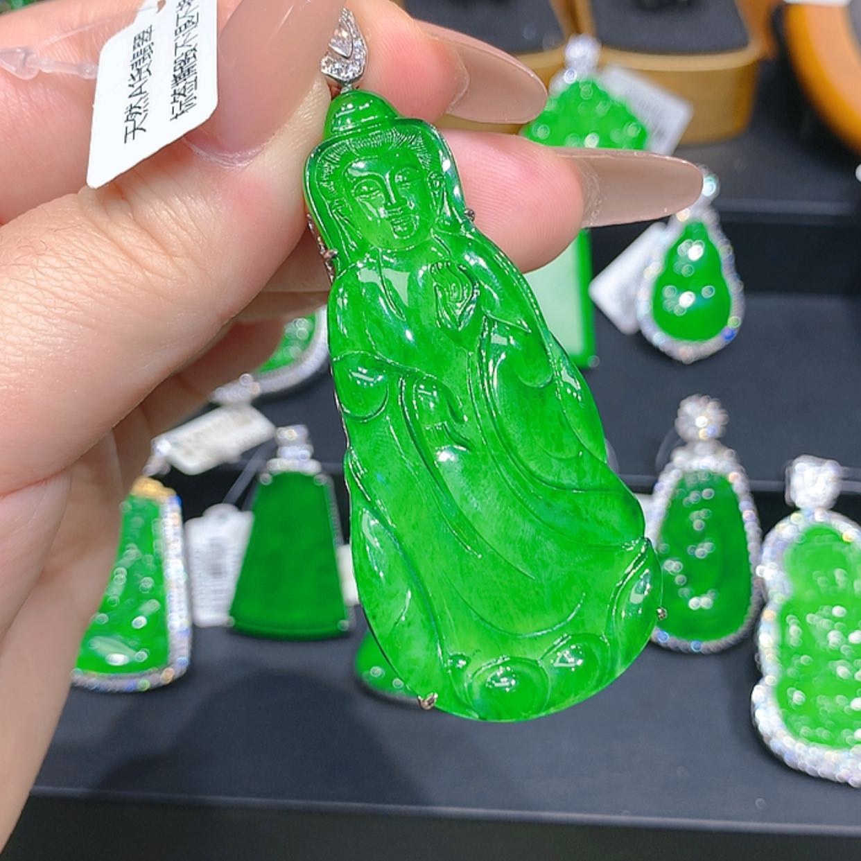 【闪购商品】翡翠银S925镶嵌颈饰柒姐