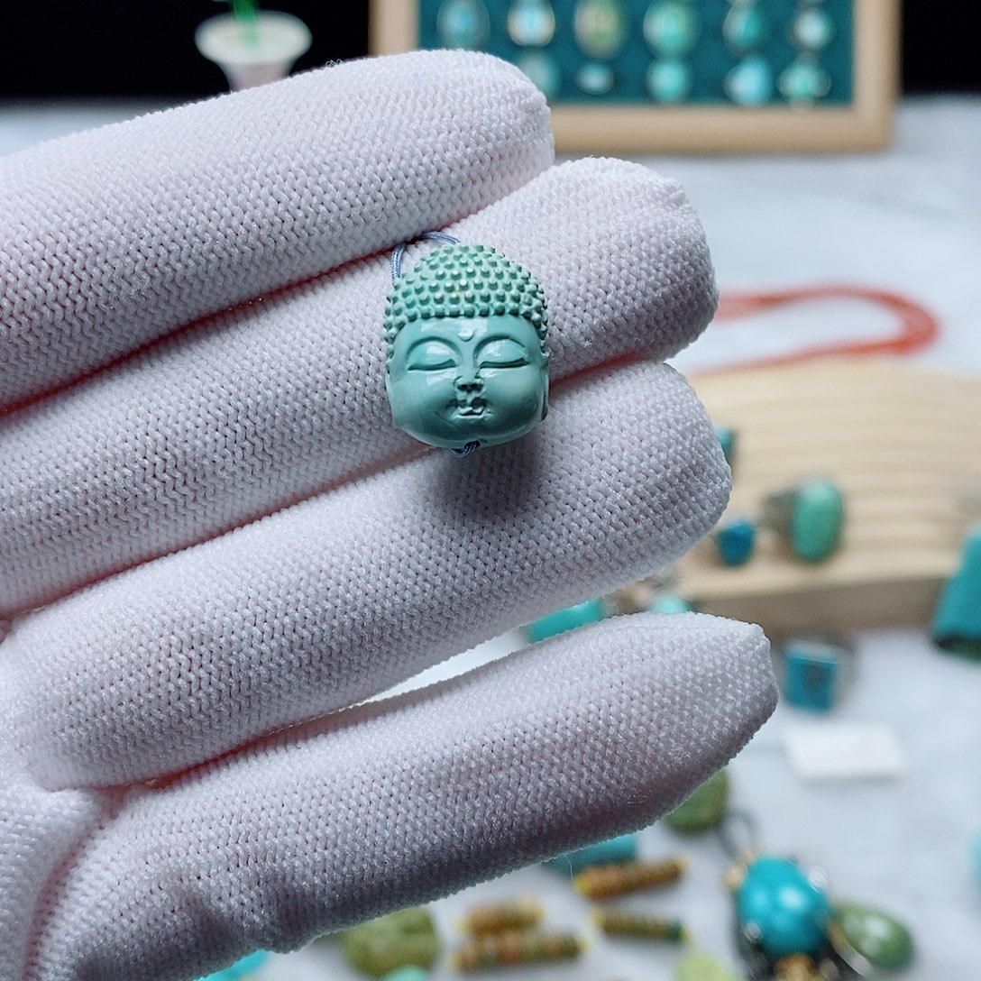 柳****未镶嵌绿松石珠宝半成品
