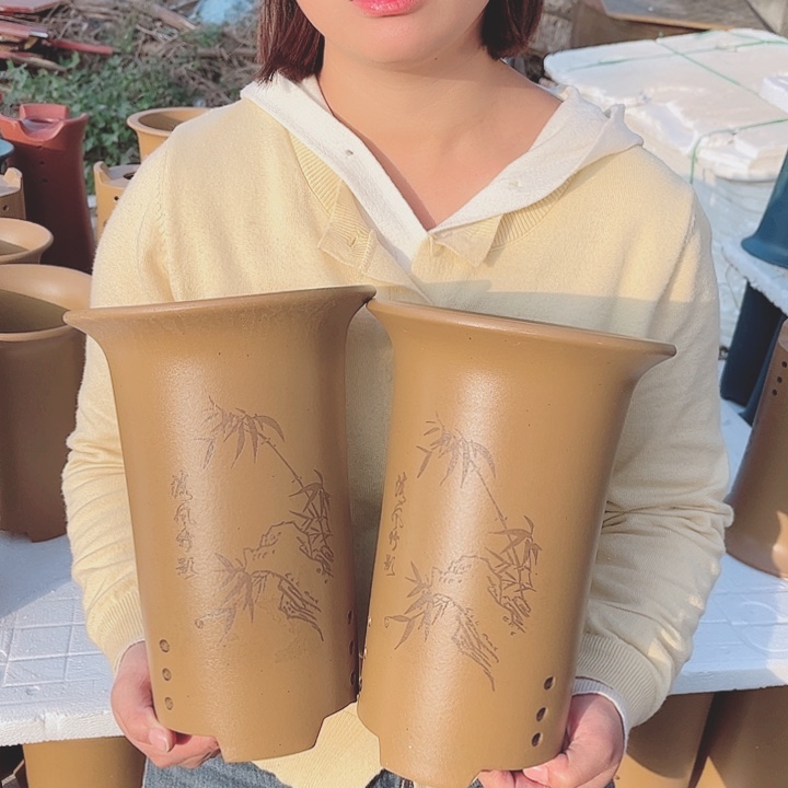 紫砂花盆宜兴紫砂精品花盆 