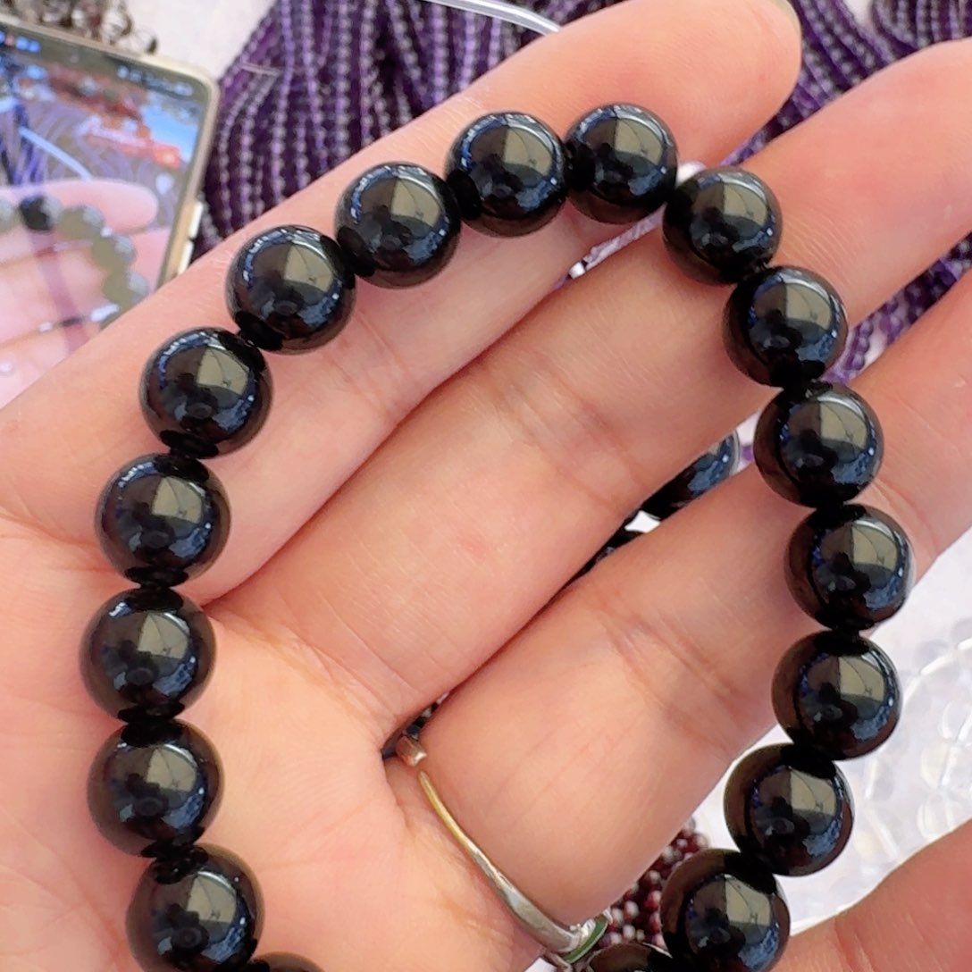 手串黑曜石手串卡10的