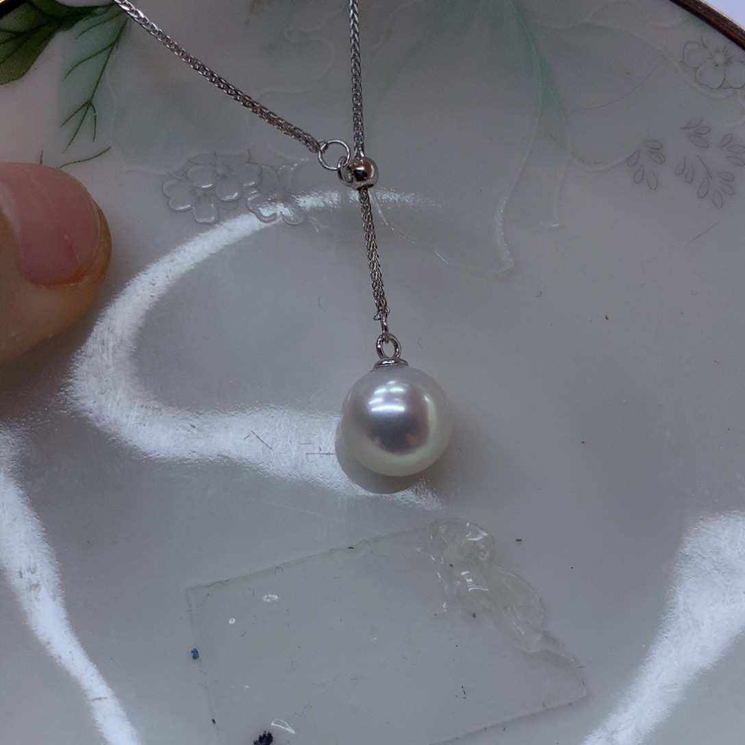 淡水珍珠银S925镶嵌颈饰