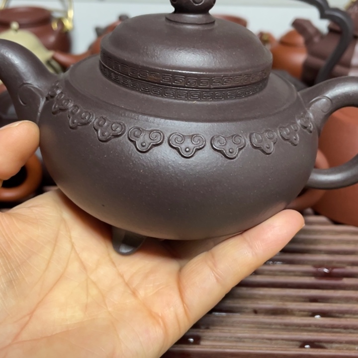 清***竹紫砂公道杯紫砂手工制作