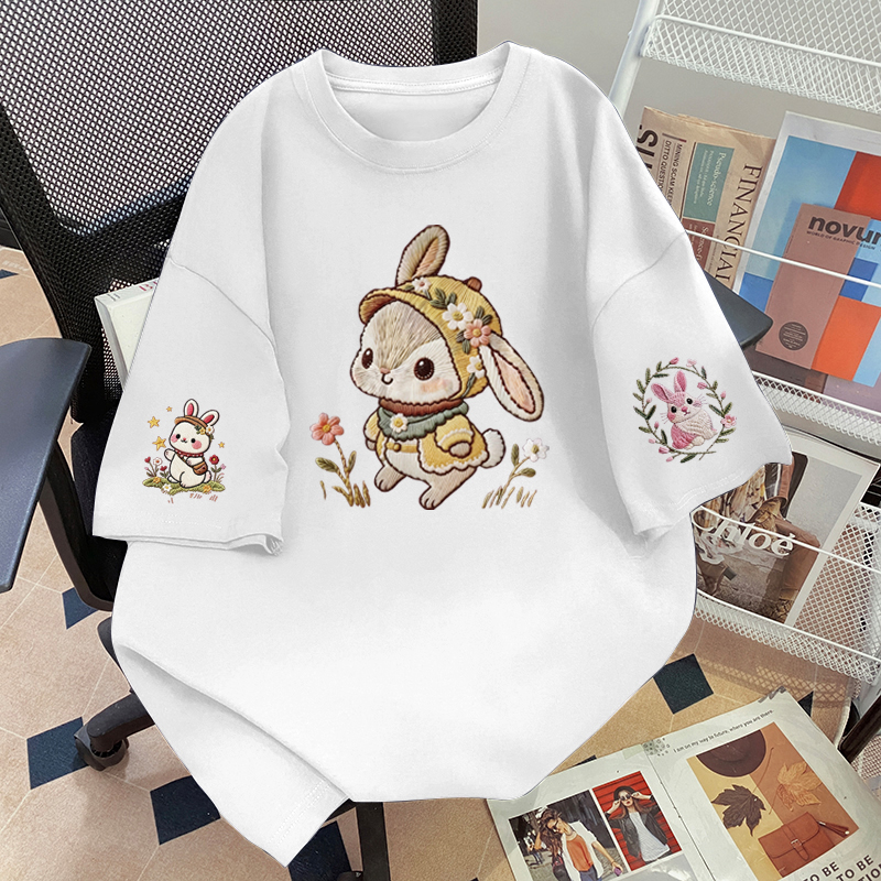 新年红色喜庆短袖t恤女2026马年本命年纯棉大码宽松显瘦圆领上衣