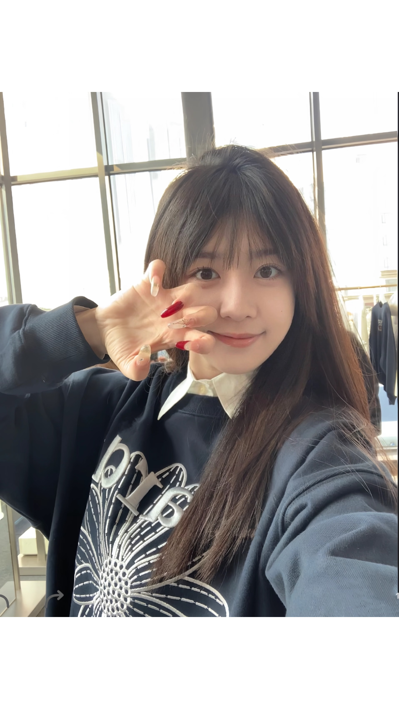 花朵刺绣卫衣 颜色都好看！