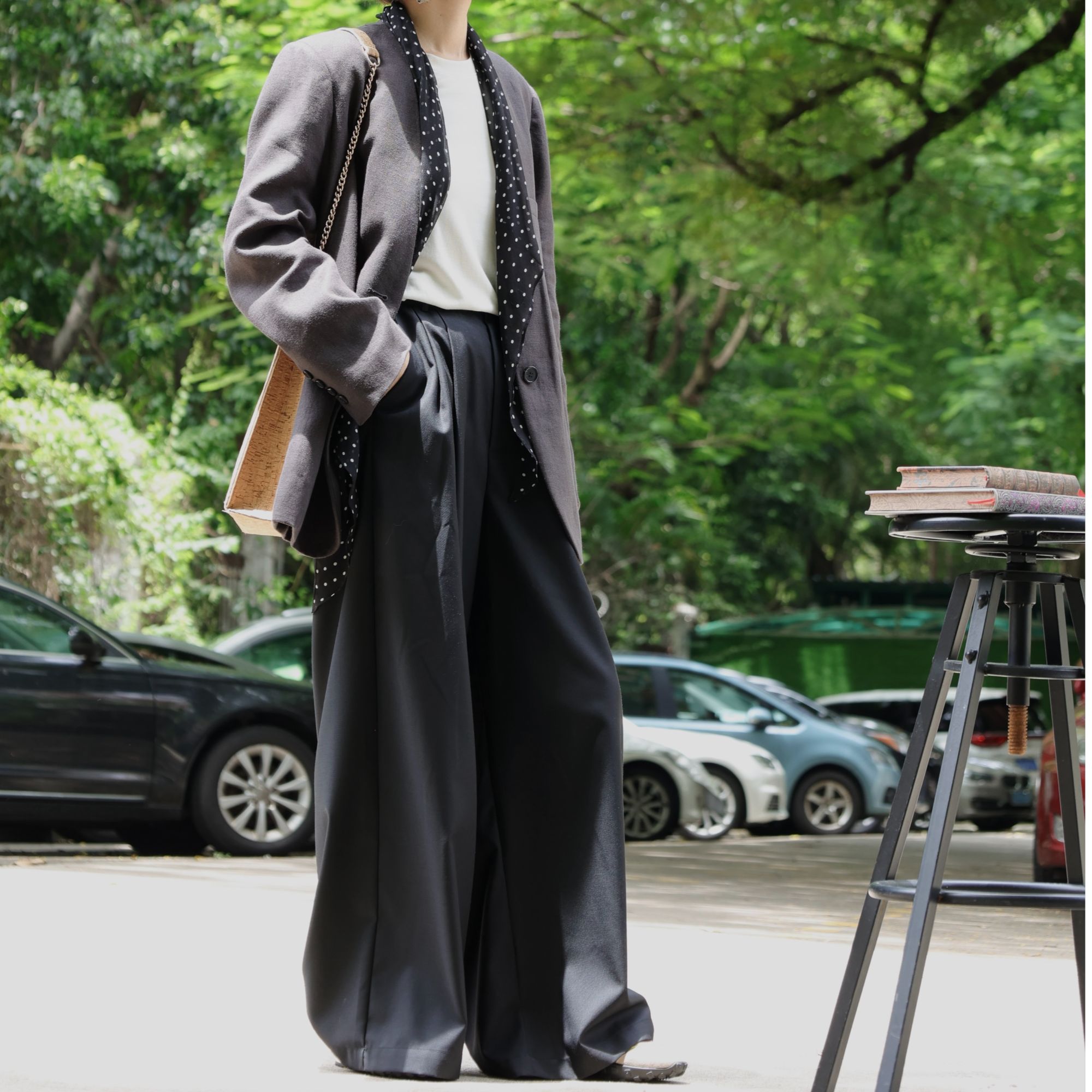 高级感设计款帅气经典百搭显瘦气质款通勤休闲羊毛女裤长裤