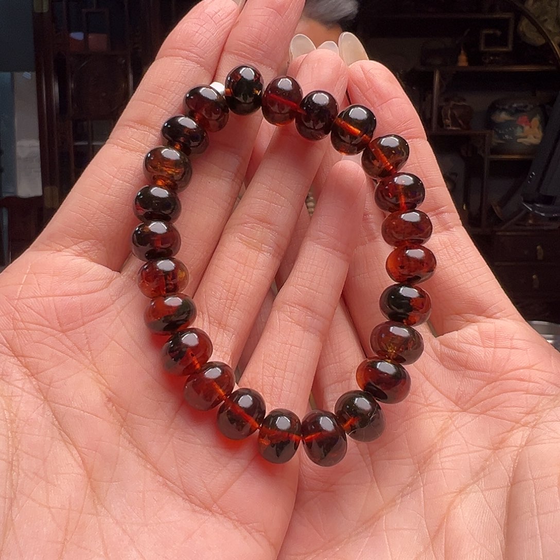 琥珀裸石未镶嵌抚顺琥珀10324。10mm