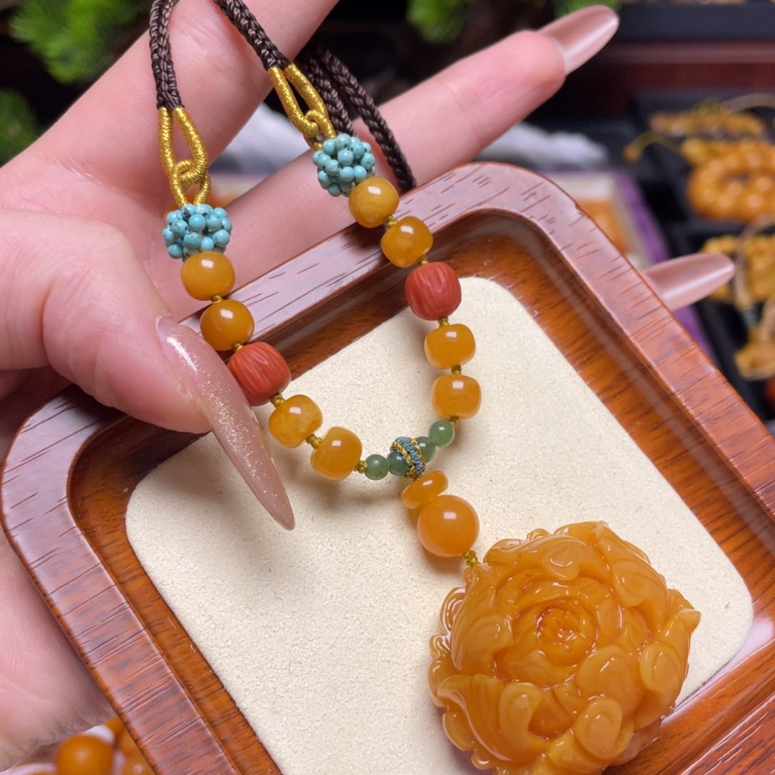 蜜蜡颈饰未镶嵌项链