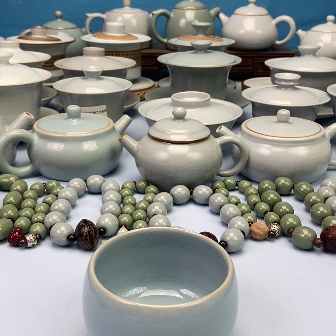 杯天青微蓝釉原矿原釉原产地