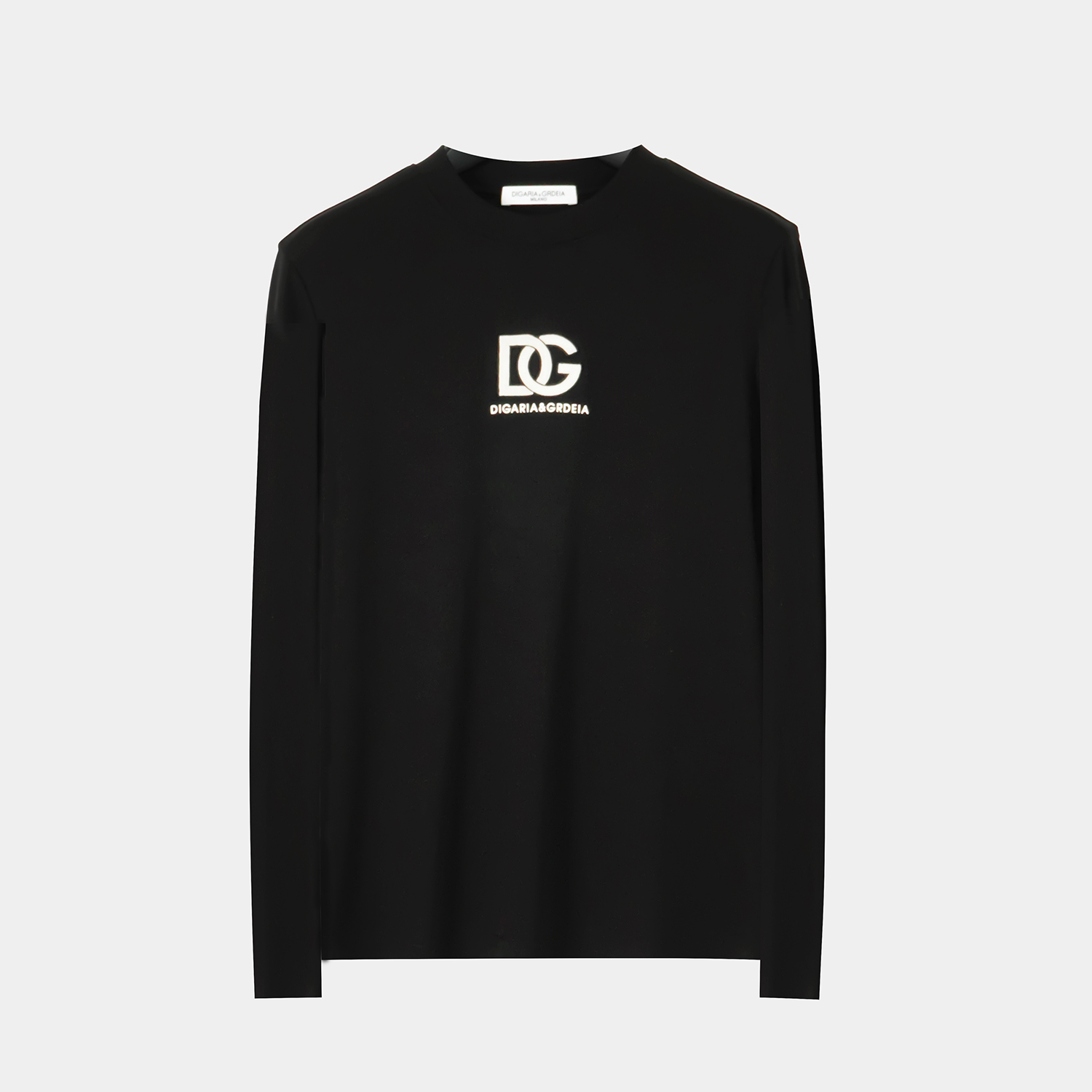 [港行甄选]DG迪噶雅经典上衣百搭早秋季圆领刺绣男士T恤长袖K181