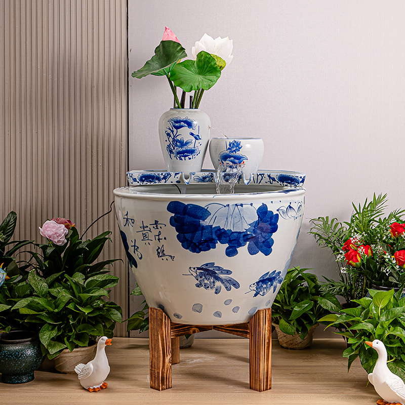 【专属链接】景德镇陶瓷大缸+瀑布流水