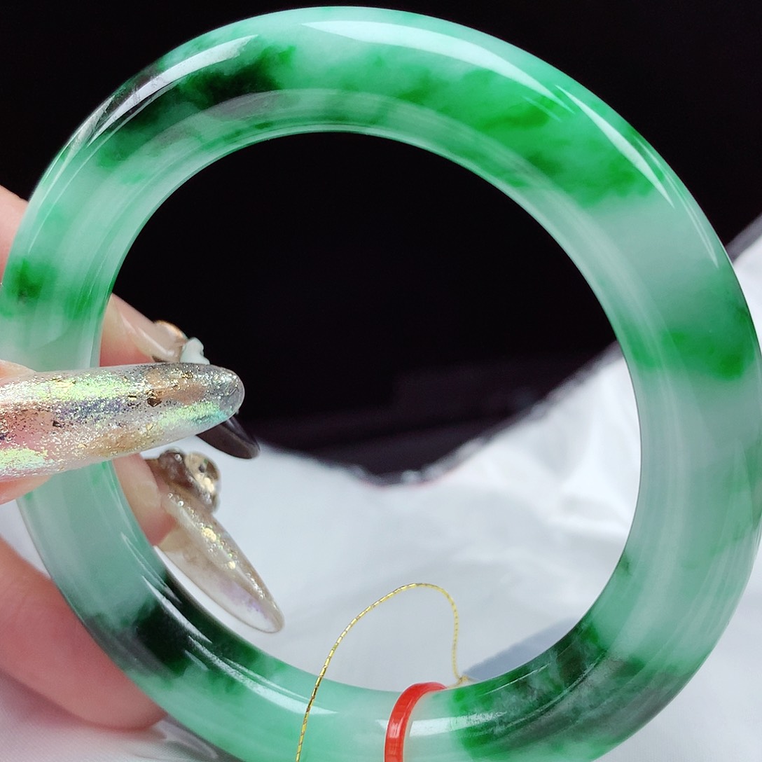 未镶嵌手镯翡翠57圆条5038