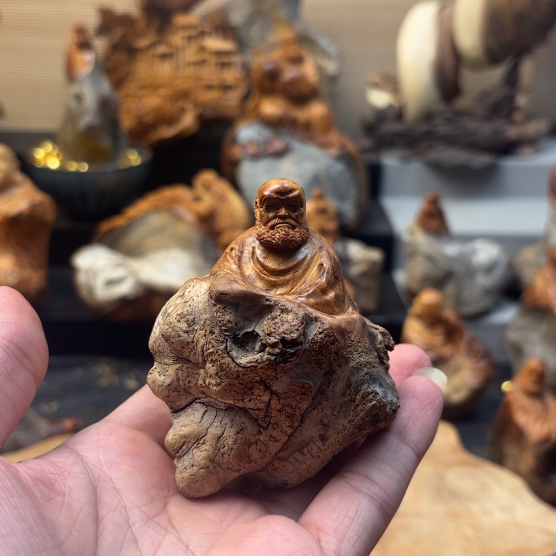 心***主柏木太行崖柏手工雕刻