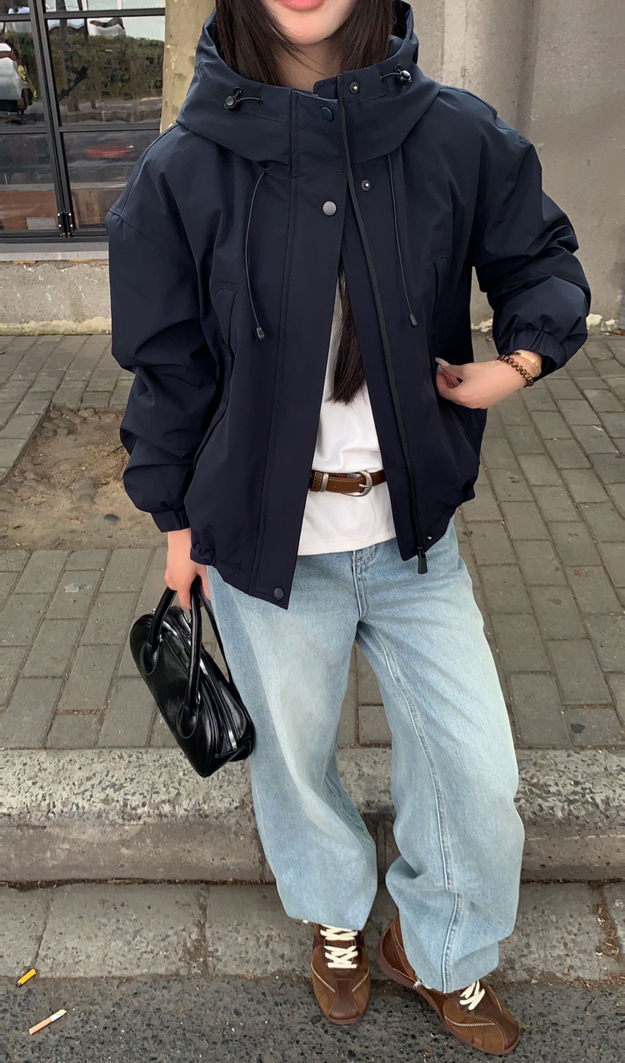 1130-03  女款百搭时尚保暖户外冲锋衣（轻薄）羽绒服  YSMY  25607