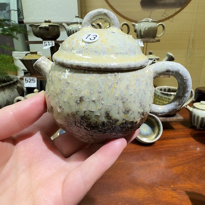 建水紫陶白泥柴烧壶微瑕