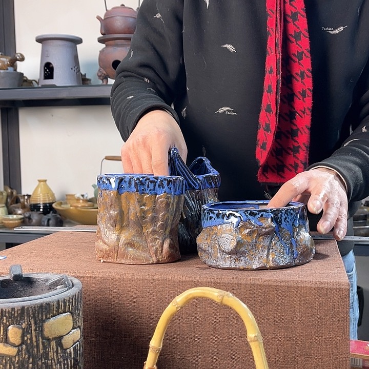 紫泥茶壶紫砂粗陶茶器