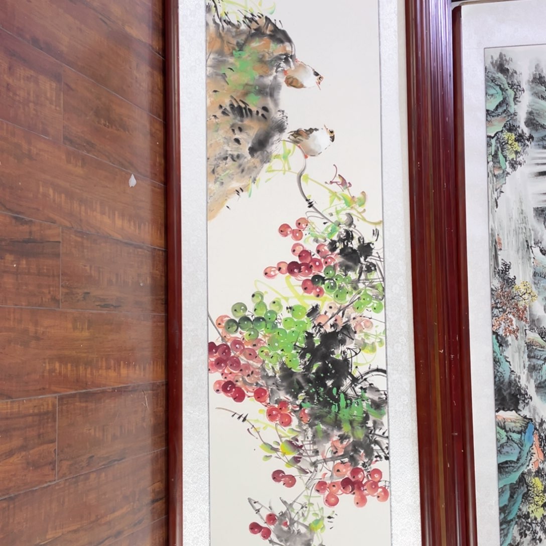 国画带框尺寸48*163厘米