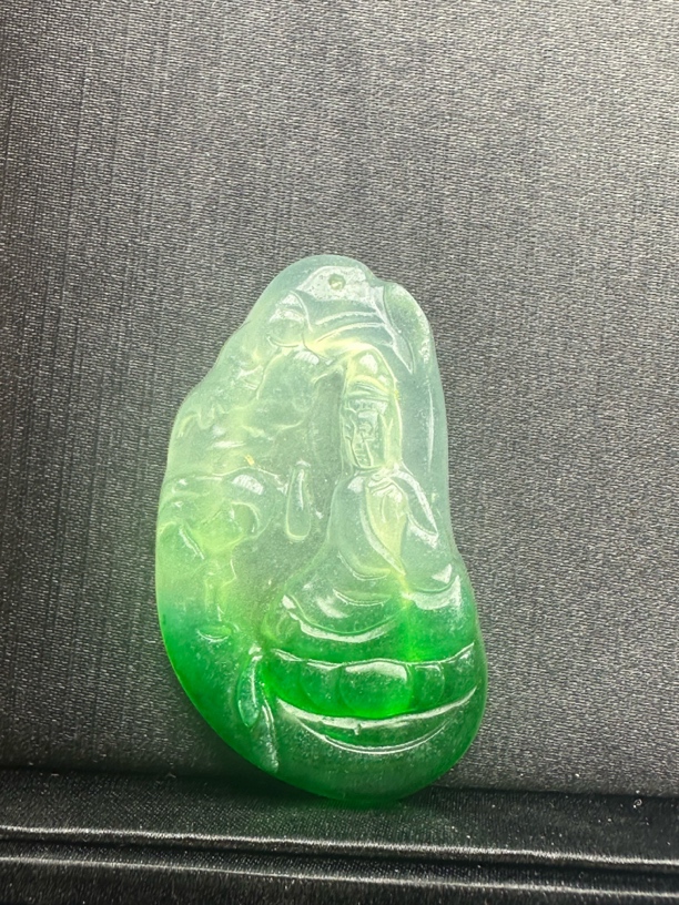 DJY 飘绿花观音菩萨吊坠