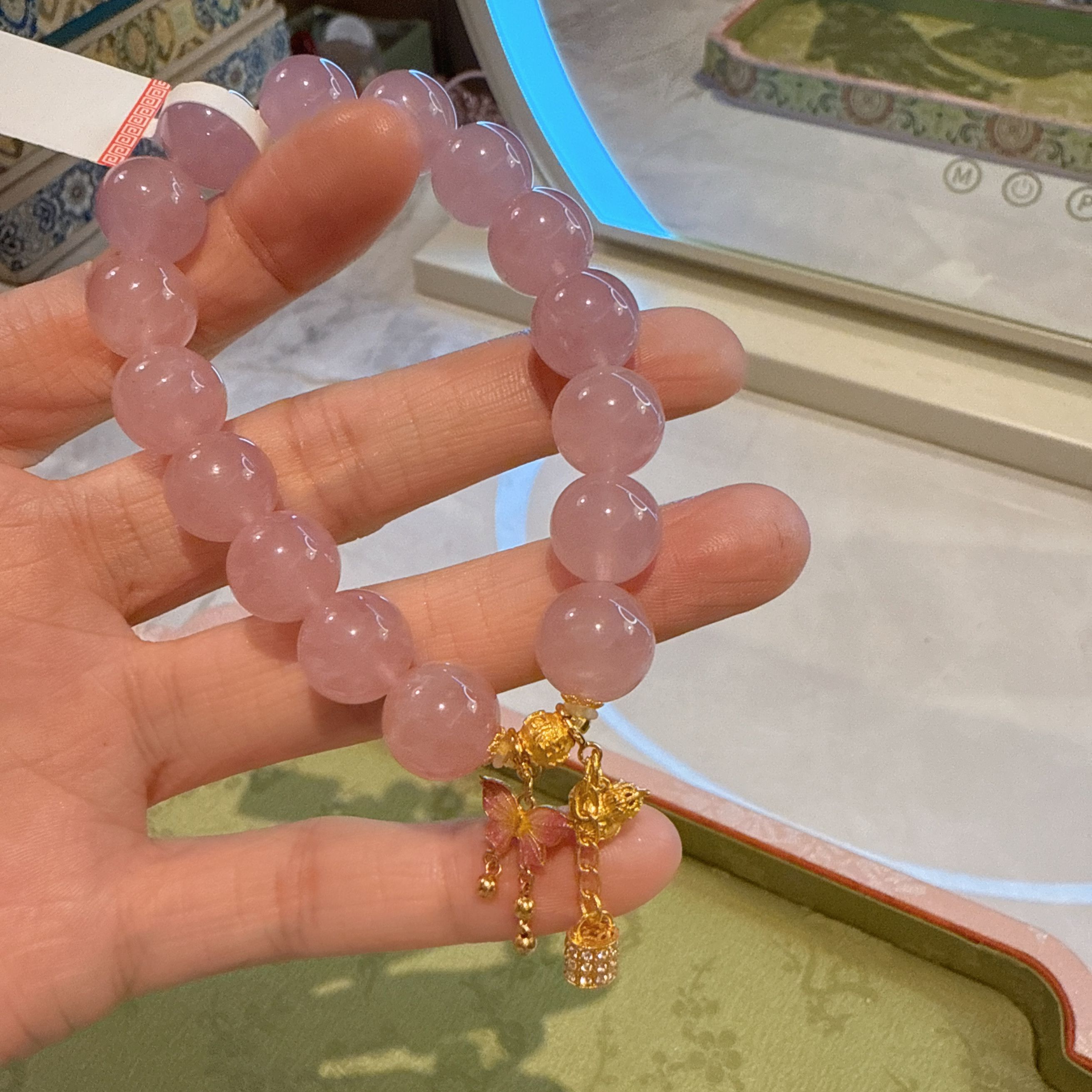 M217未镶嵌粉水晶手串25301