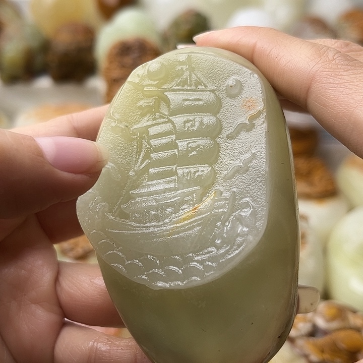 石材古青石不退换一帆风顺微瑕