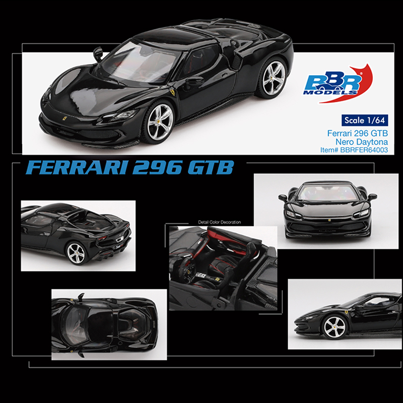 BBR 1:64 法拉利 Ferrari 296 GTB 双门豪华跑车 仿真合金车模