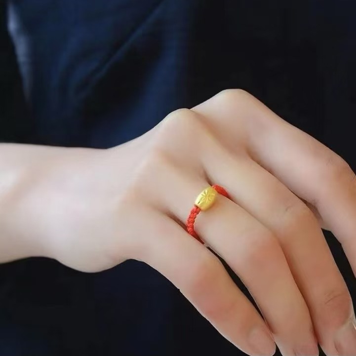 【粉丝专享】转运珠戒指戒指手工编织红色戒指M2