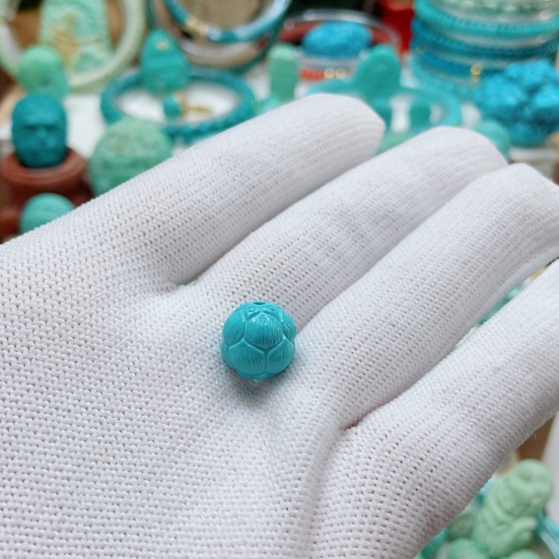 绿松石未镶嵌珠子10.8mm