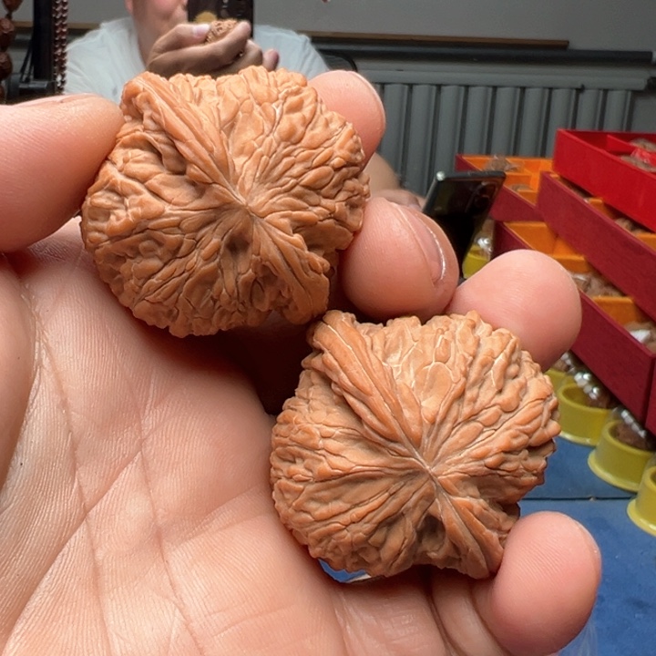 文玩核桃把件天****工全品磨盘