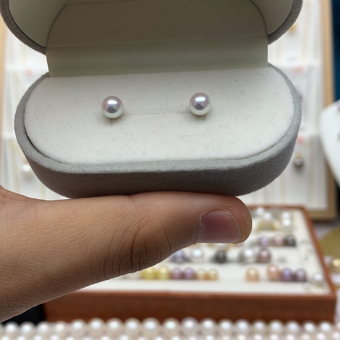 耳饰淡水珍珠银S925镶嵌