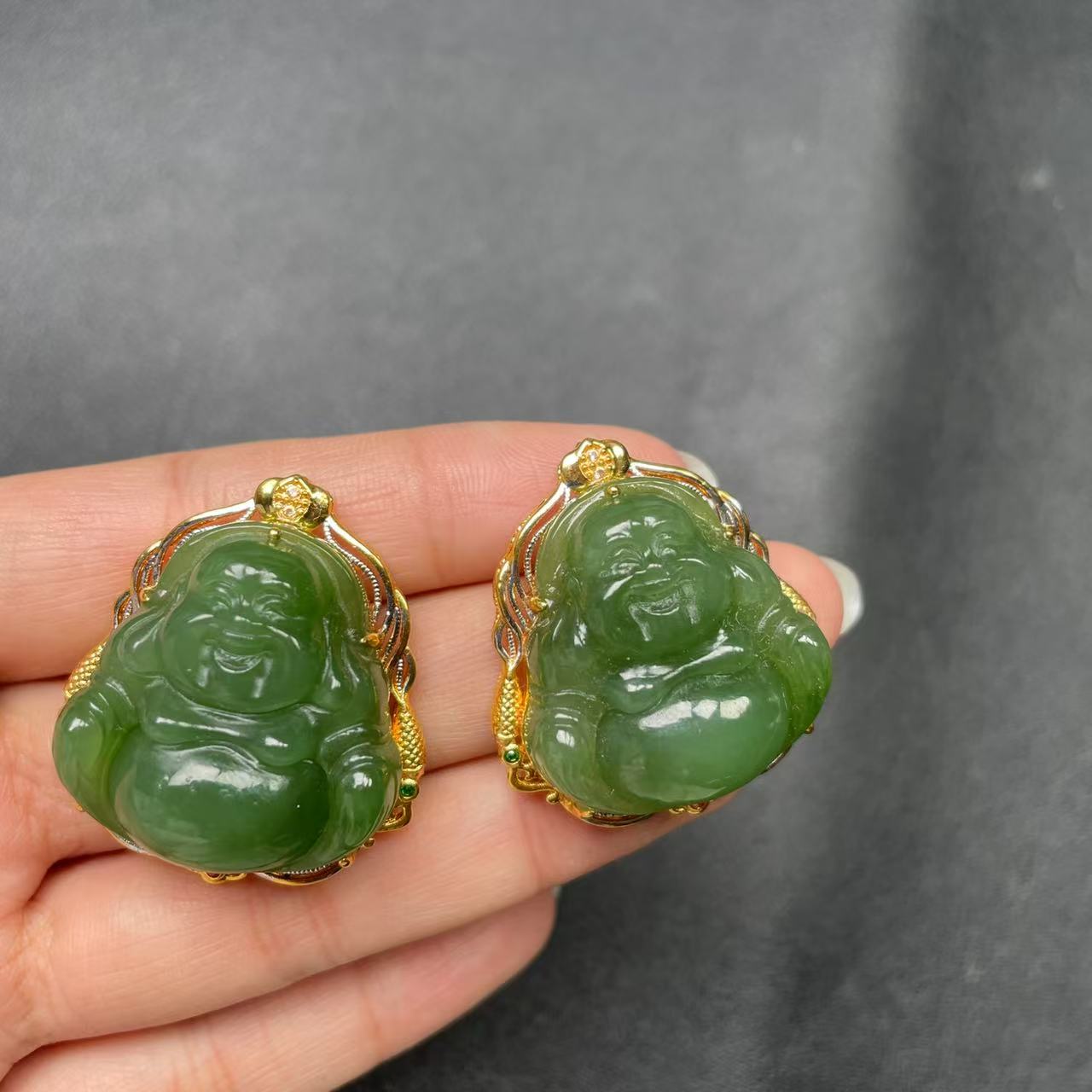 【玉经纶】40015/HQ19-和田玉佛公吊坠-多样性发其一约27*26*8