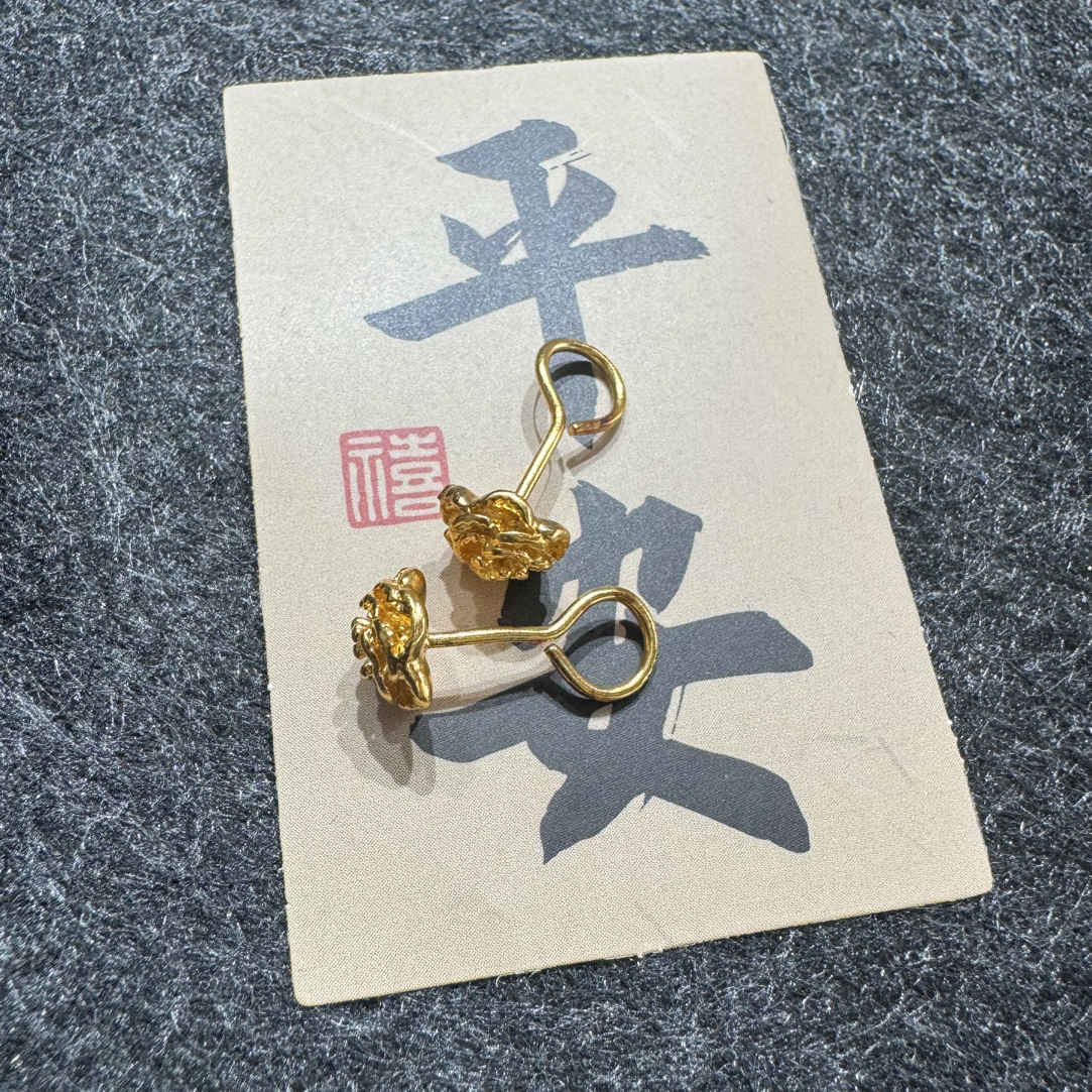 合金耳饰 金-银原创设计耳钉