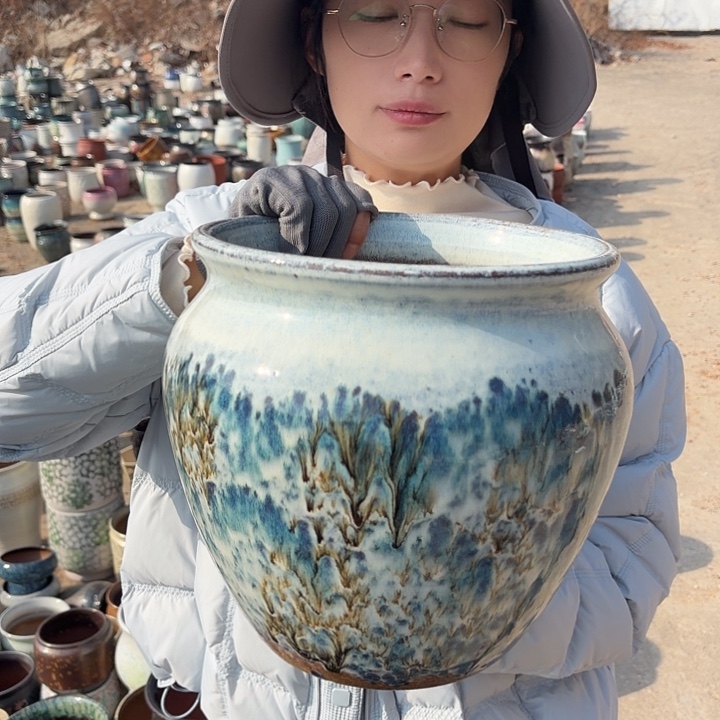 口24高24一个大山水花盆