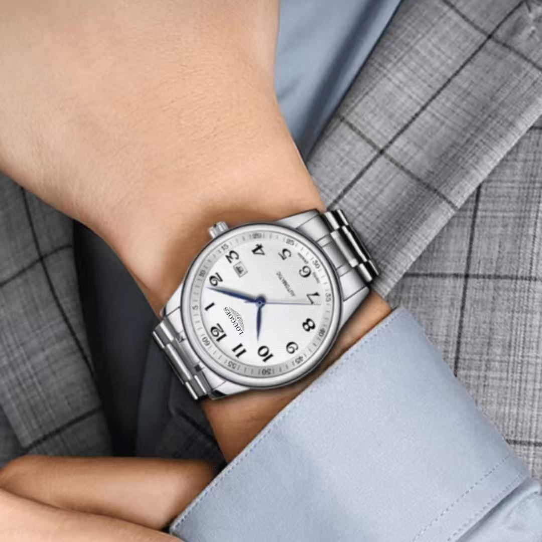 LOUGOES/名匠钢带/单日历/表径39mm/全自动腕表