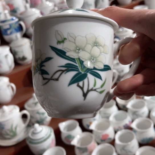 瓷醴陵高温瓷350毫升釉下