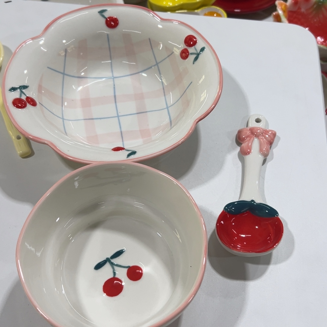 竹高温陶瓷釉下彩微瑕！