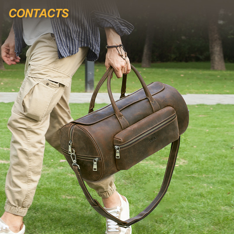 黑天使复古大容量短途轻便旅游收纳包男女休闲手提旅行包健身包