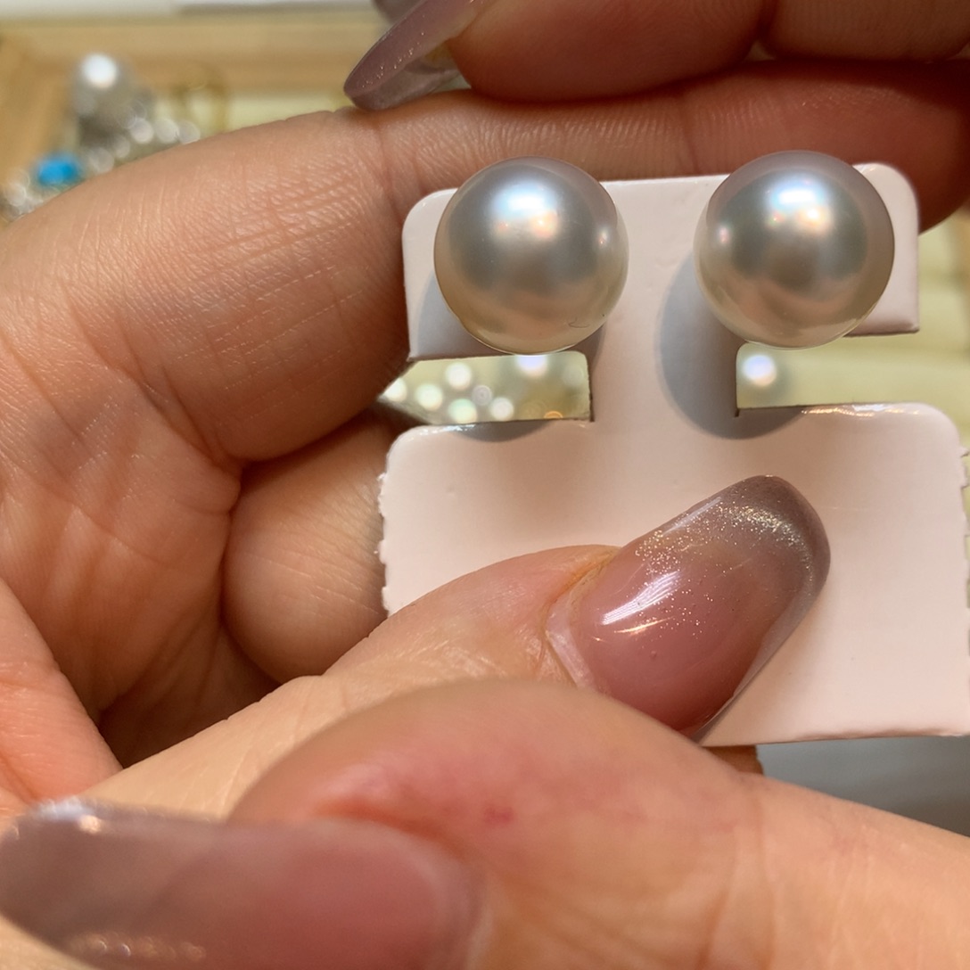 海水珍珠耳饰18K金镶嵌