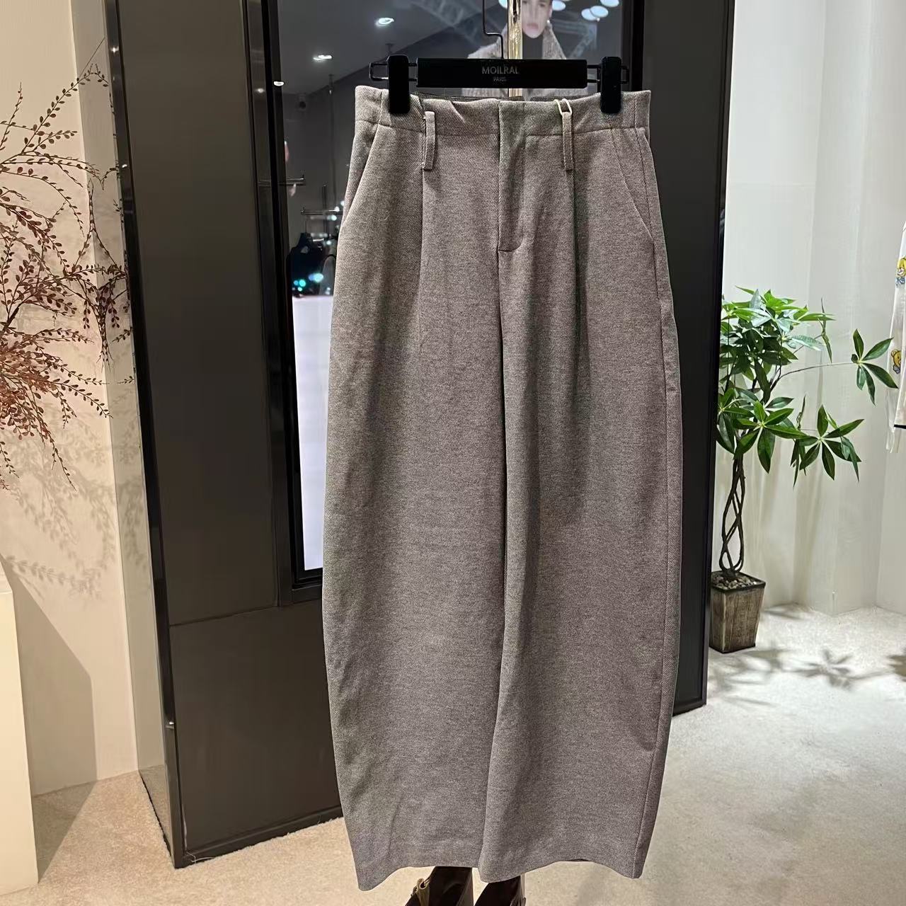 【MOILRAL】运动针织高腰时尚休闲百搭女士毛呢休闲长裤143