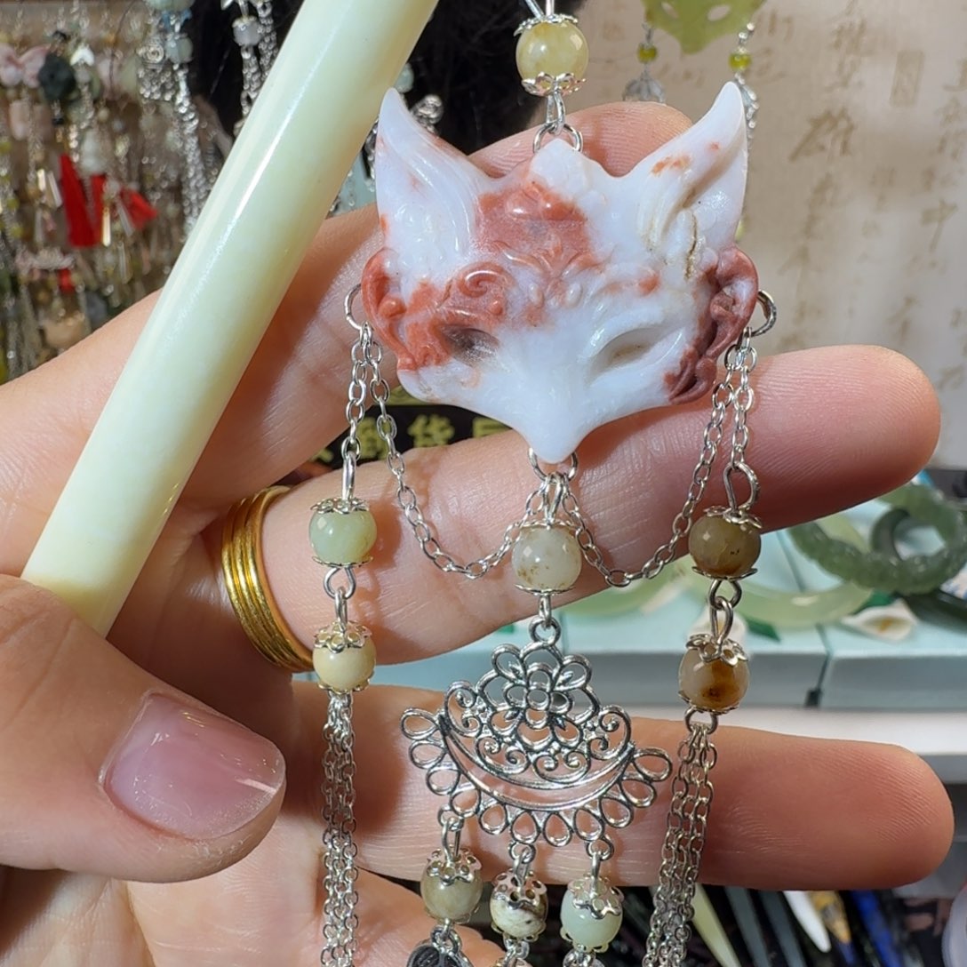 未镶嵌岫玉发簪福利款两个包邮