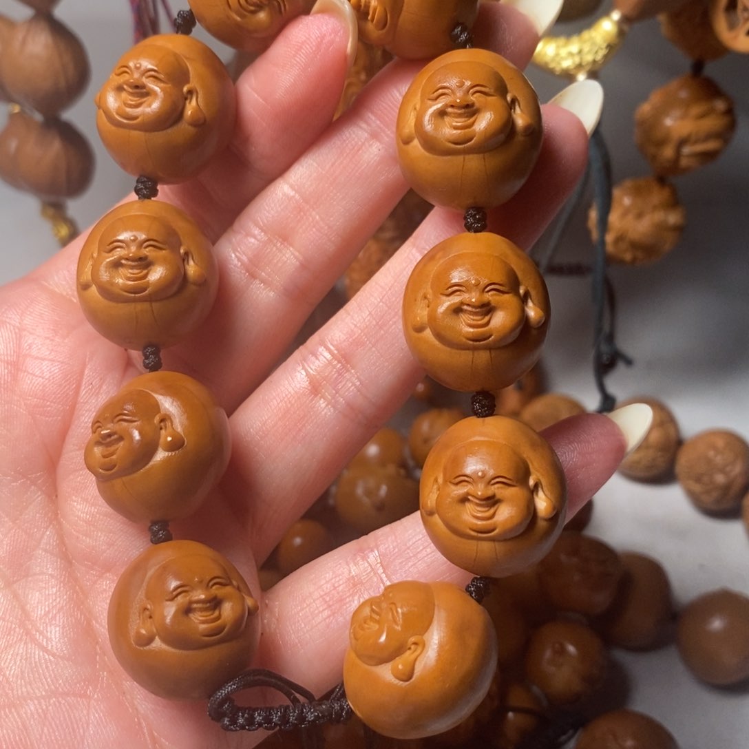 橄榄核手串/手链笑佛头
