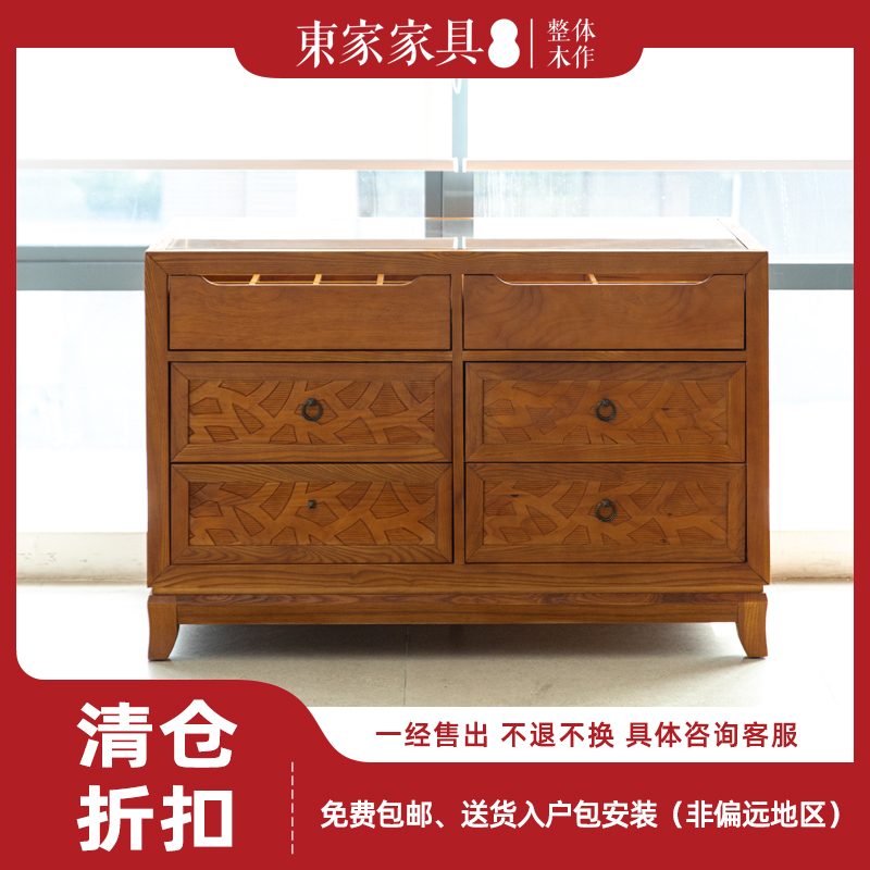 【样品清仓】东家·阿禧系列中岛柜（玻璃面）（W-ZG01B-1200）