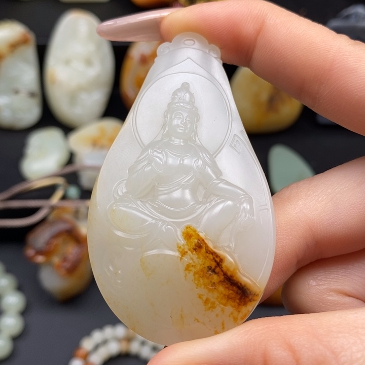 和田玉未镶嵌吊坠(不含链)