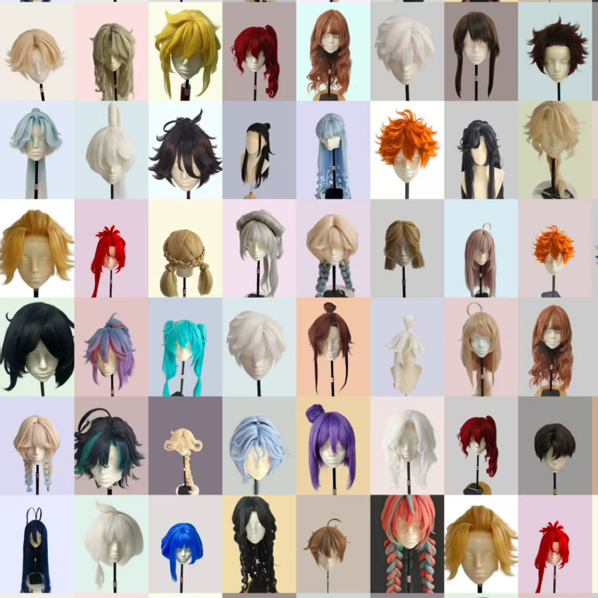 假发COS定制定金链接接鬼灭之刃原神王者所有角色