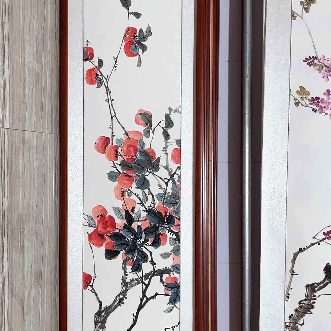 国画书画作品带框163×48