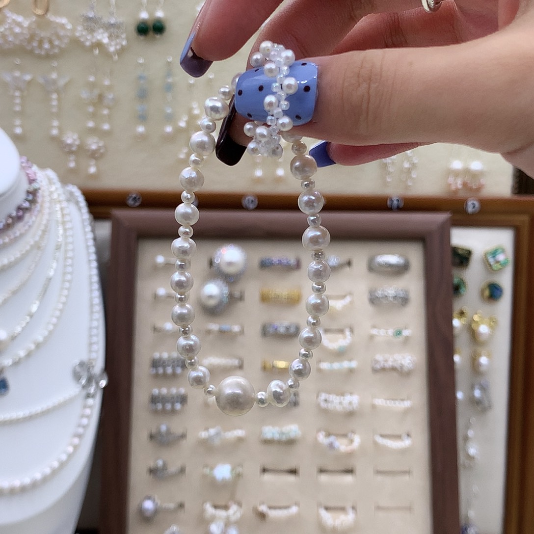 银S925镶嵌淡水珍珠耳饰