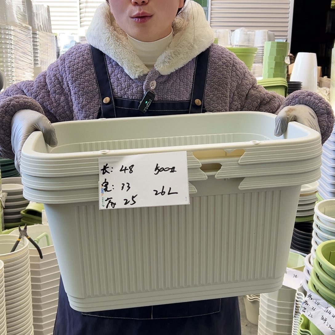 瑕疵菜盆500#米白3个无托