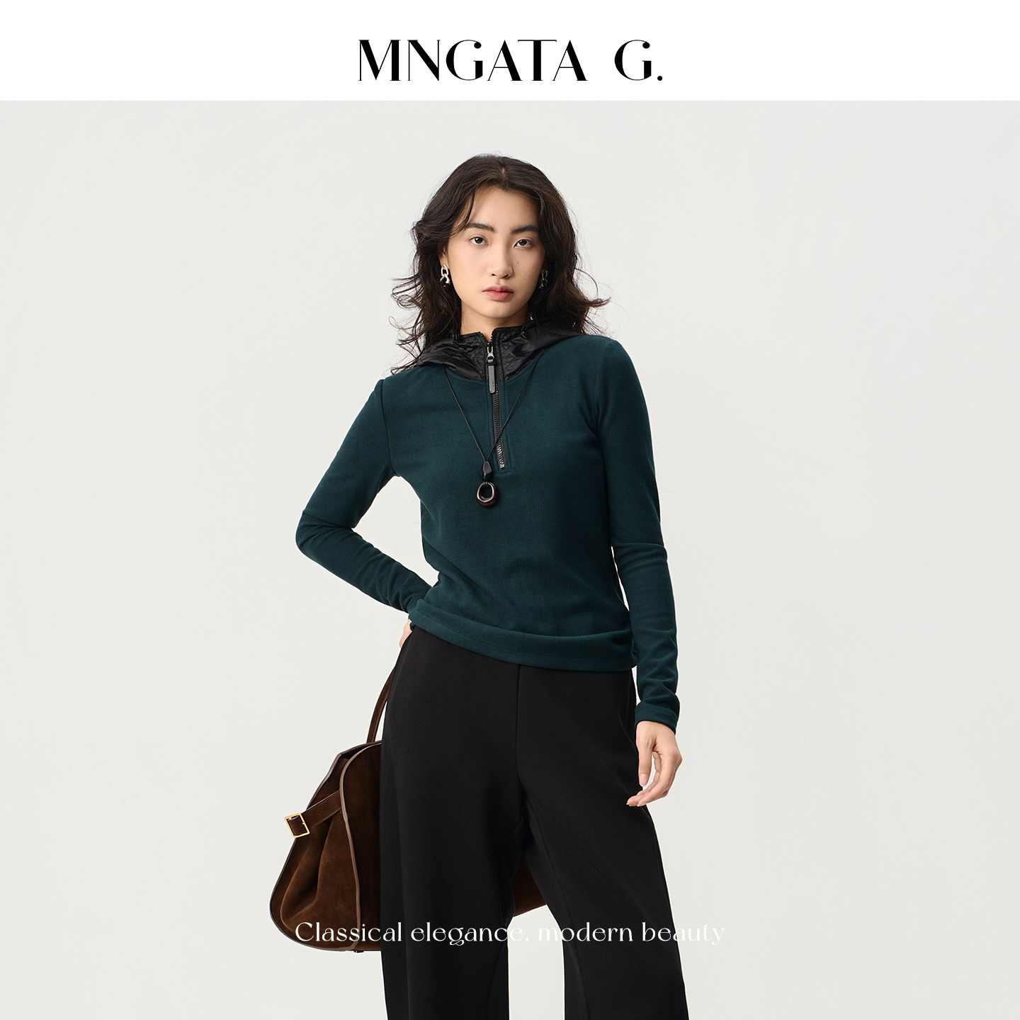 MNGATA G.宫小妍【奶绒帽衫】百搭日常显瘦连帽秋冬上衣卫衣5080656