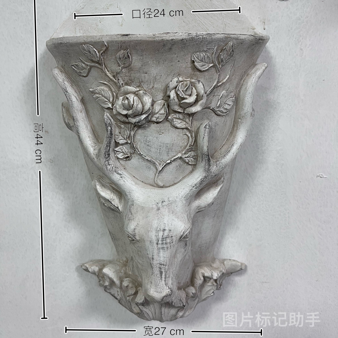 盆透气透水复古白色欧式浮雕花盆